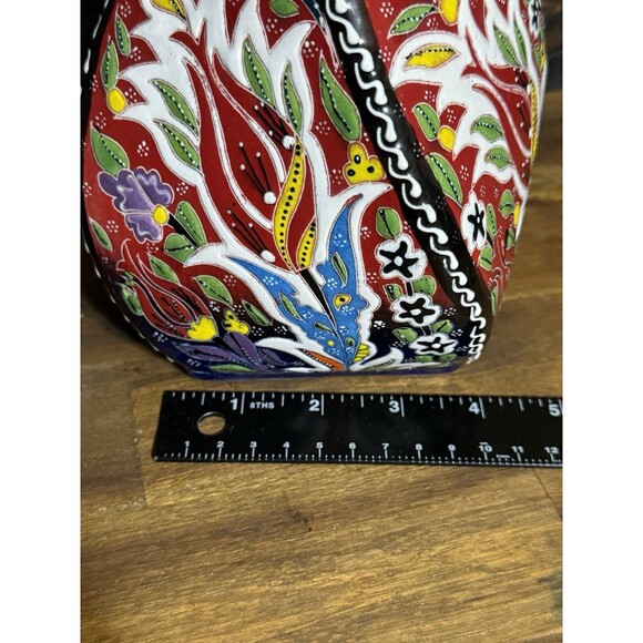 12" Turkish Handmade Twisted Vase Traditional Home Décor Gift Sedef Turkey - Picture 11 of 11